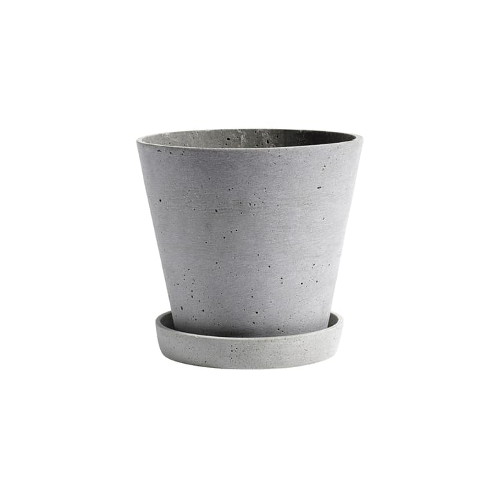 HAY Flowerpot with saucer pot XL Ø21.5 cm - Grijs - HAY