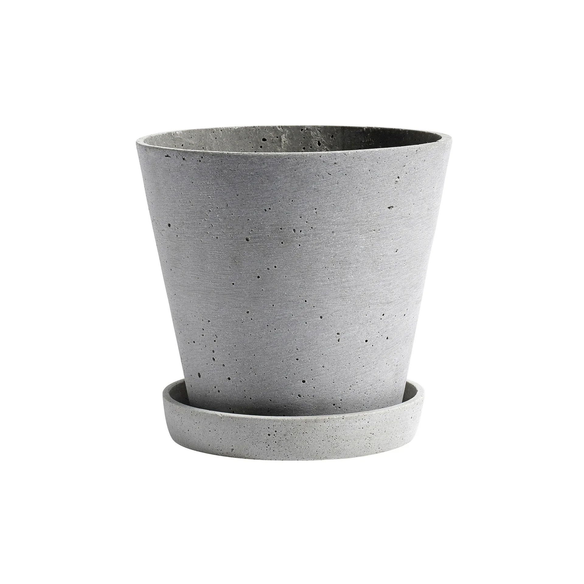 HAY Flowerpot with saucer pot XXL Ø26 cm, Grijs HAY