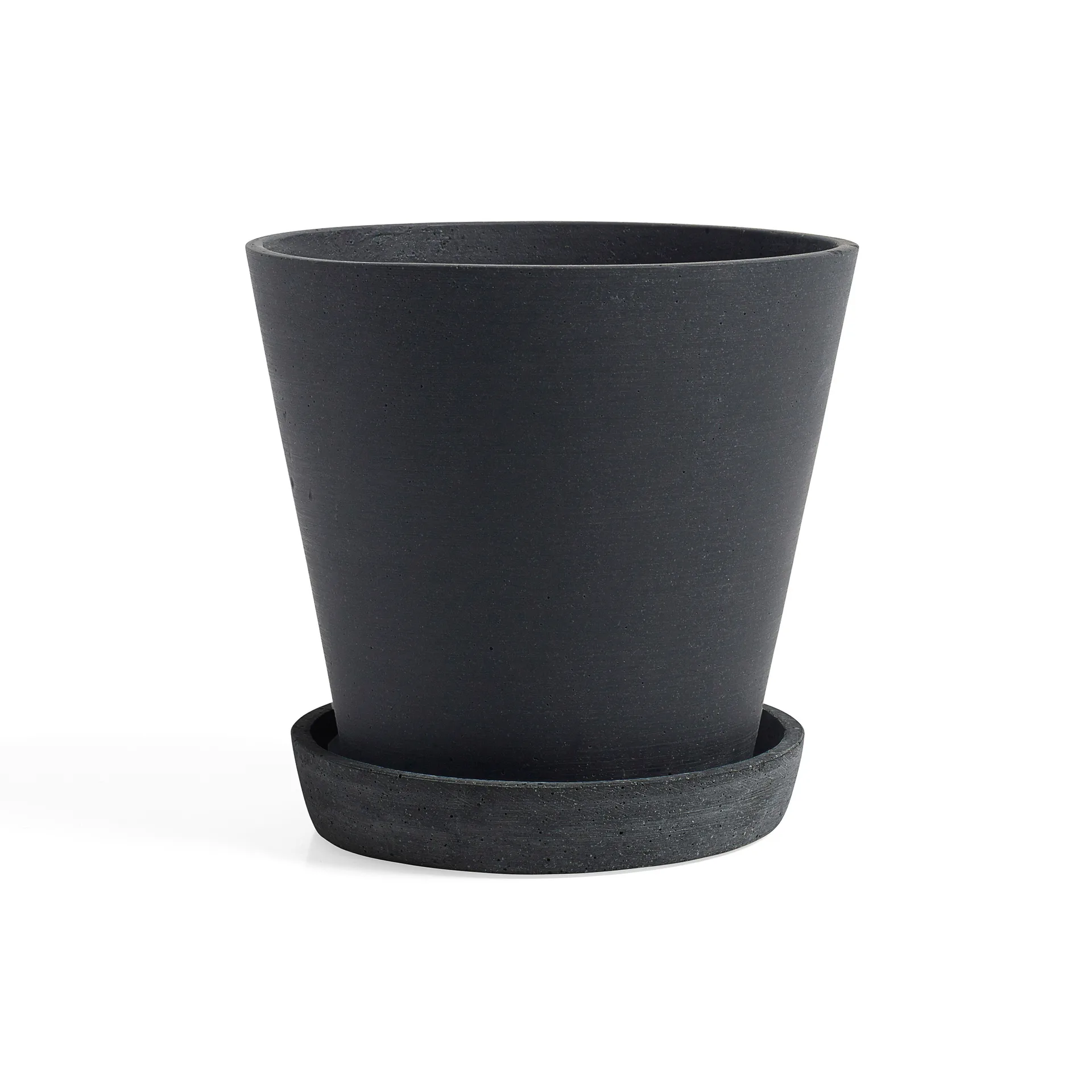 HAY Flowerpot with saucer pot XXL Ø26 cm, Zwart HAY