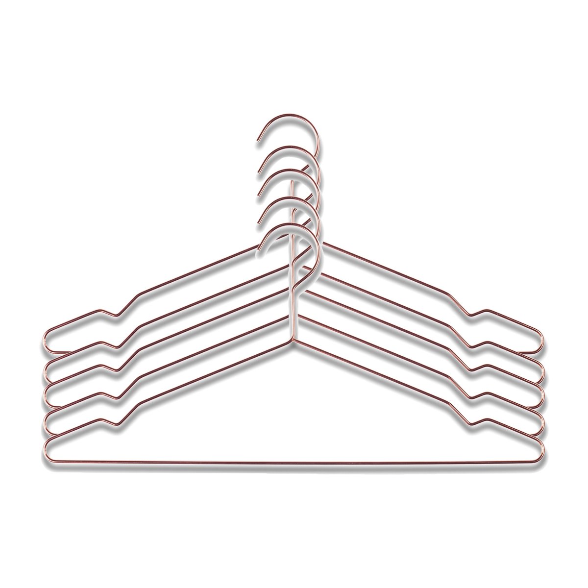 HAY kledinghanger 5-pack Koper | Scandinavisch Interieur | Kapstokken & hangrekken | Oranje