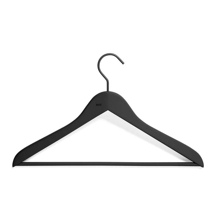 HAY kledinghanger met stang slim 4-pack, Zwart HAY