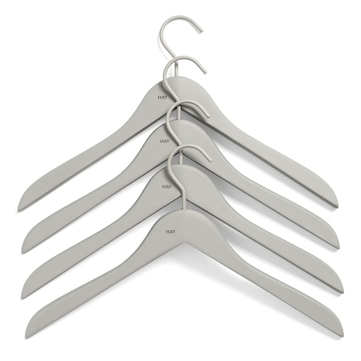 HAY kledinghanger slim 4-pack - Grijs - HAY