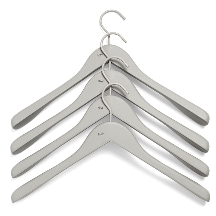 HAY kledinghanger wide 4-pack - Grijs - HAY