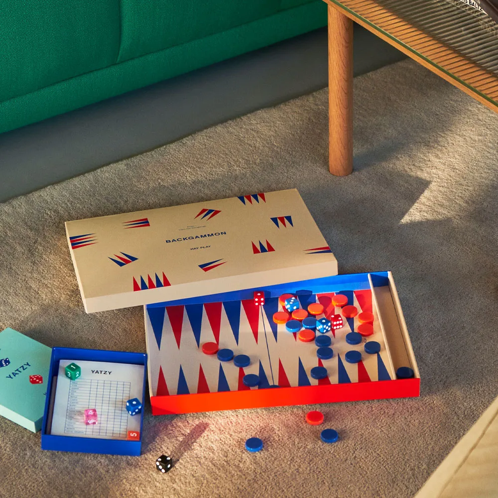 HAY PLAY spel, offwhite, backgammon HAY