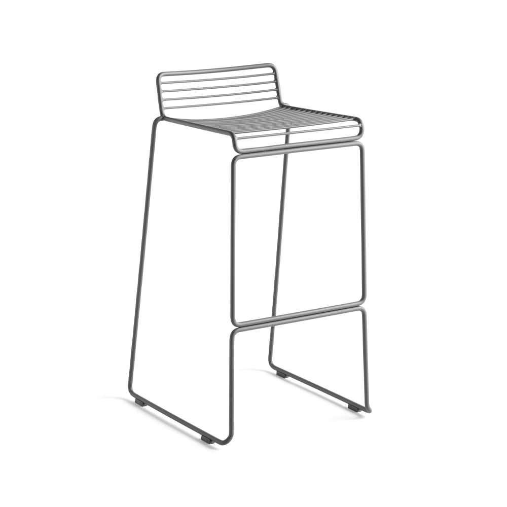 HAY Hee High barkruk Asphalt grey | Scandinavisch Interieur | Barstoelen | Grijs