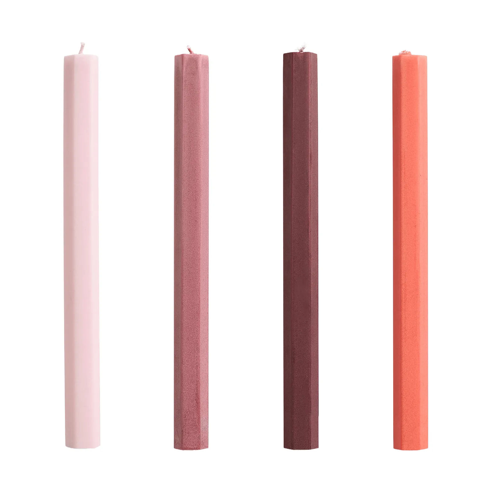 Hexagon Candle kaars mix 4-pack, Berry HAY