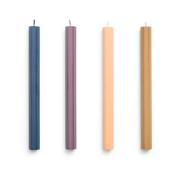 Hexagon Candle kaars mix 4-pack - Dark - HAY