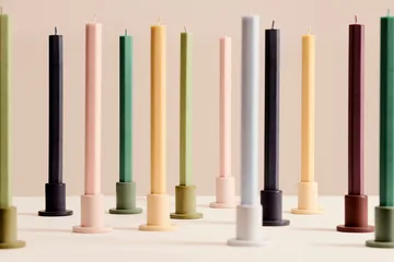 Hexagon Candle kaars mix 4-pack - Dark - HAY
