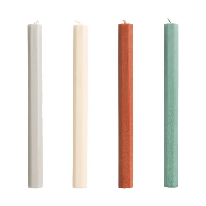 Hexagon Candle kaars mix 4-pack - Forest - HAY