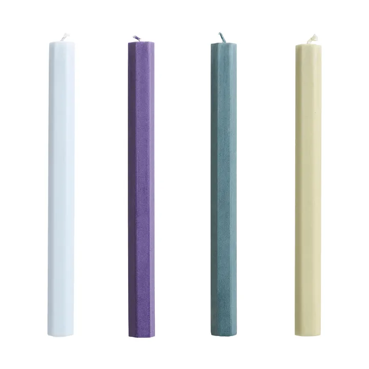 Hexagon Candle kaars mix 4-pack - Meadow - HAY