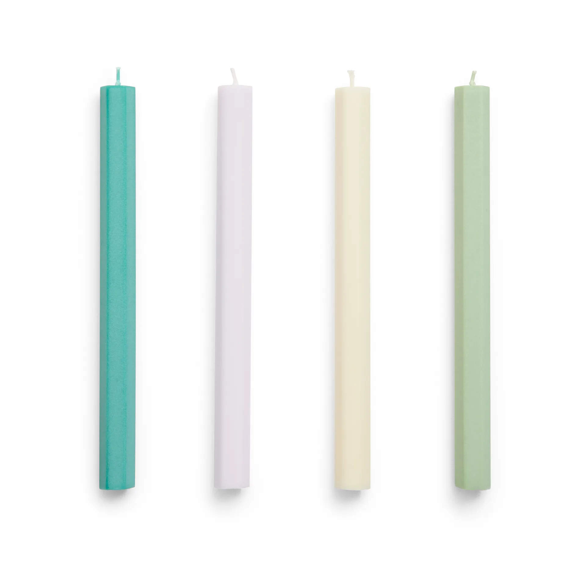 Hexagon Candle kaarsen mix 4-pack, Pastel HAY