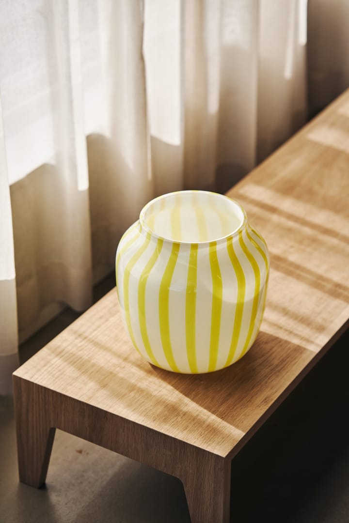 Juice Wide vaas 22 cm, Yellow HAY
