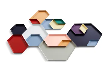 Kaleido dienblad L - White - HAY