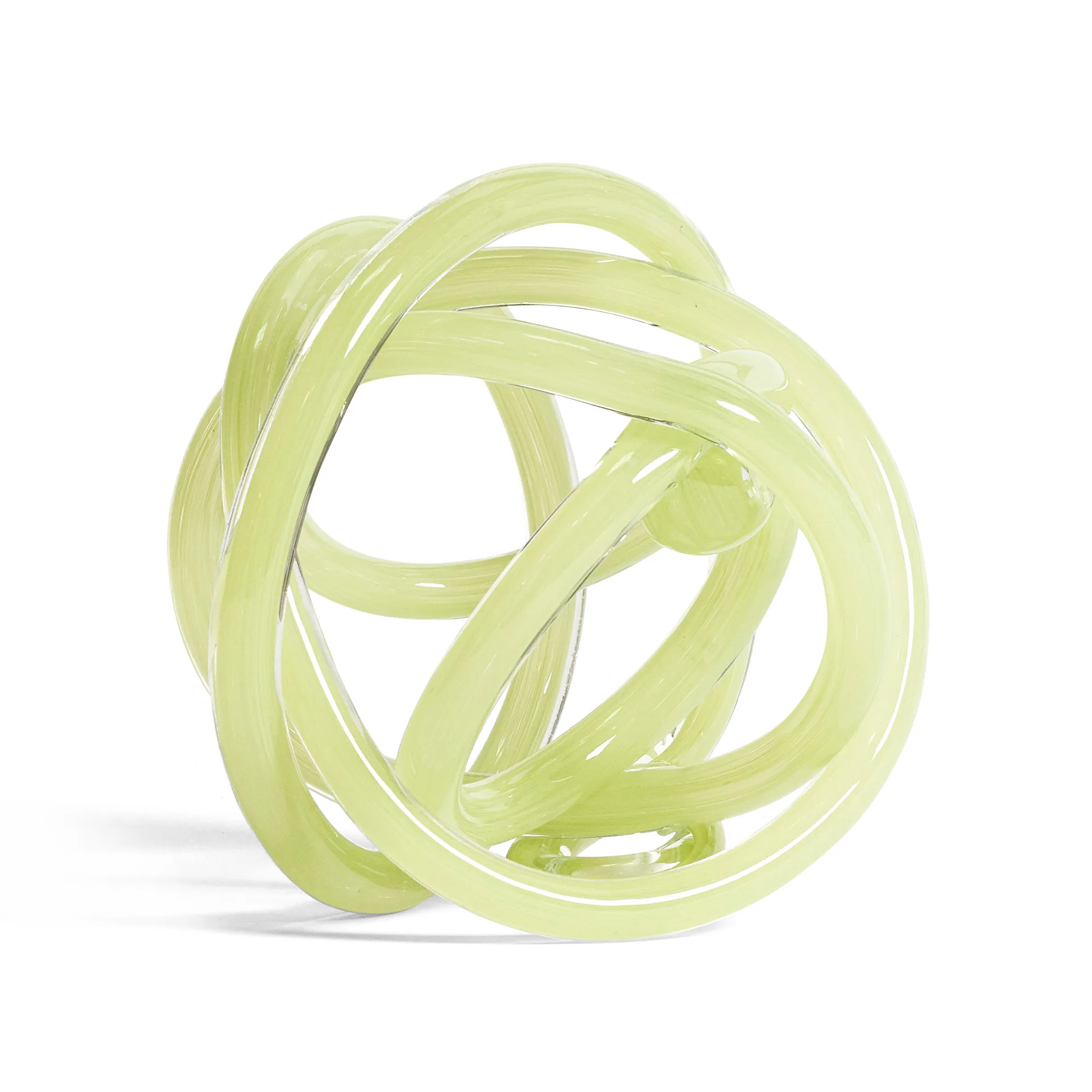 Knot No 2 L glazen sculptuur, Light green HAY