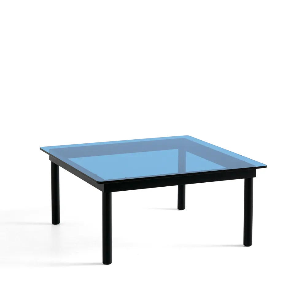 Kofi salontafel, Black oak – glazen blad – blauw getint – b80 cm HAY