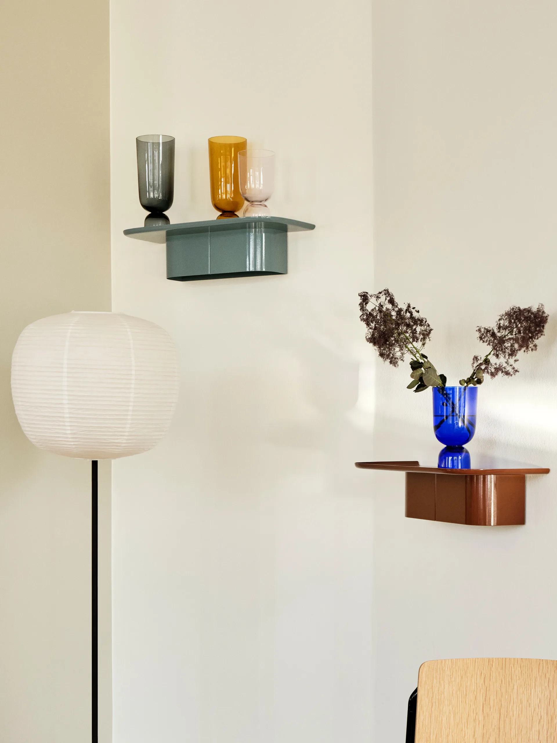 Korpus 4 hook wandplank M, Cream HAY