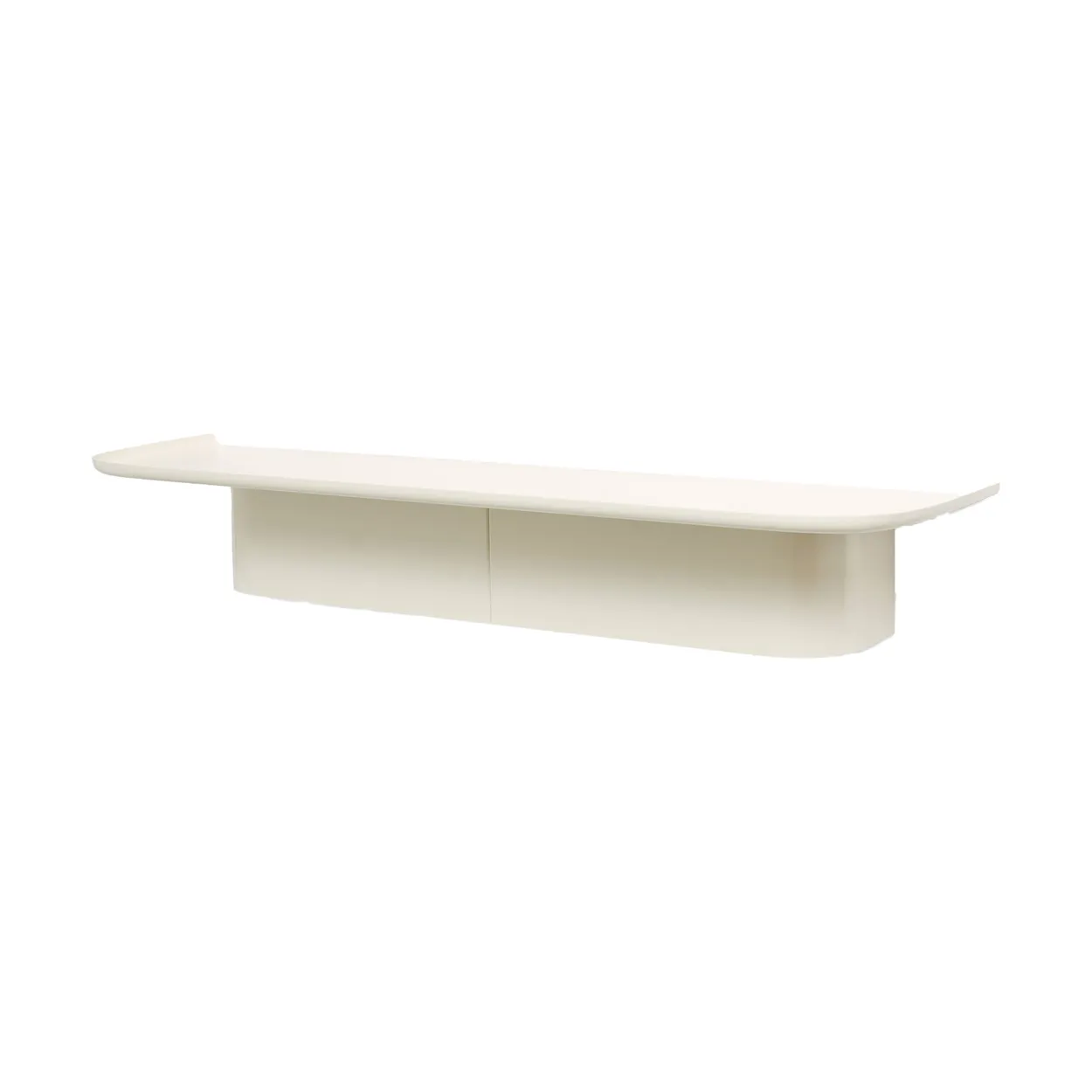 HAY Korpus 7 hooks wandplank L Cream | Scandinavisch Interieur | Planken & planksystemen | Wit
