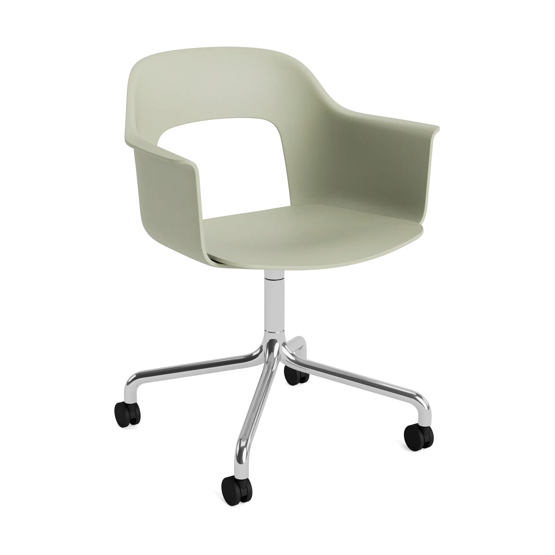 Layout Armchair 261 fauteuil, Flessengroen-gepolijst aluminium HAY