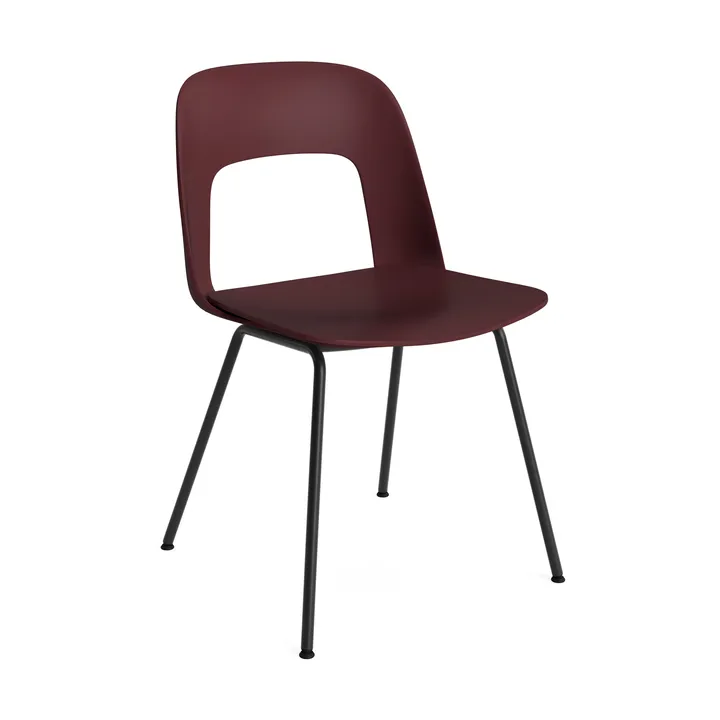 Layout Chair 111 stoel - Bordeaux-zwart - HAY