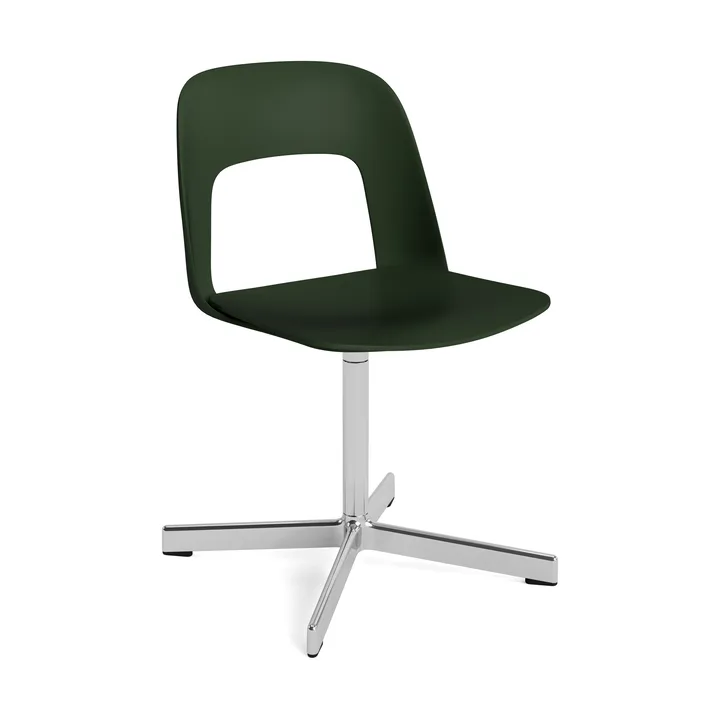 Layout Chair 131 stoel - Flessengroen-gepolijst aluminium - HAY