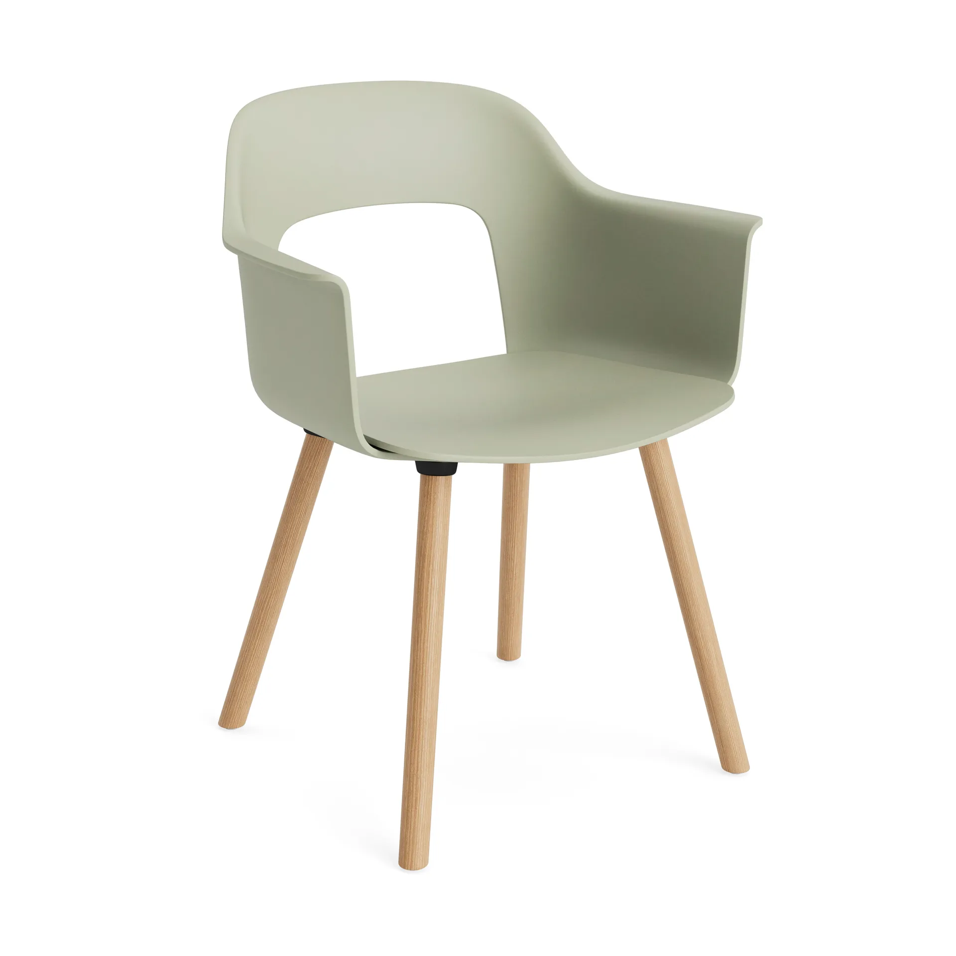 Layout fauteuil 211 armstoel, Pastel green-lakverfde eik HAY