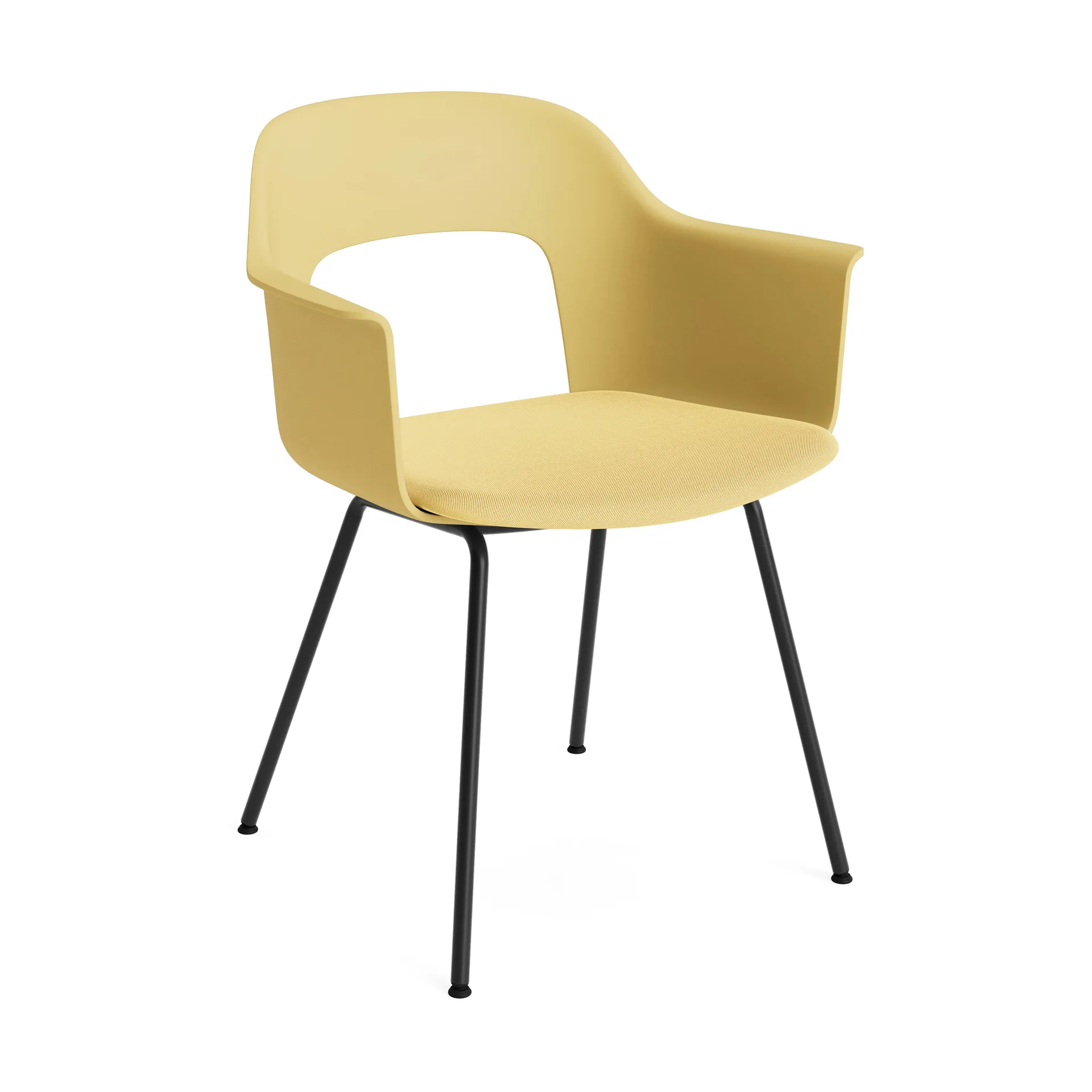 Layout fauteuil 213 armstoel, Relate 431-biscotti-zwartgelakt staal HAY