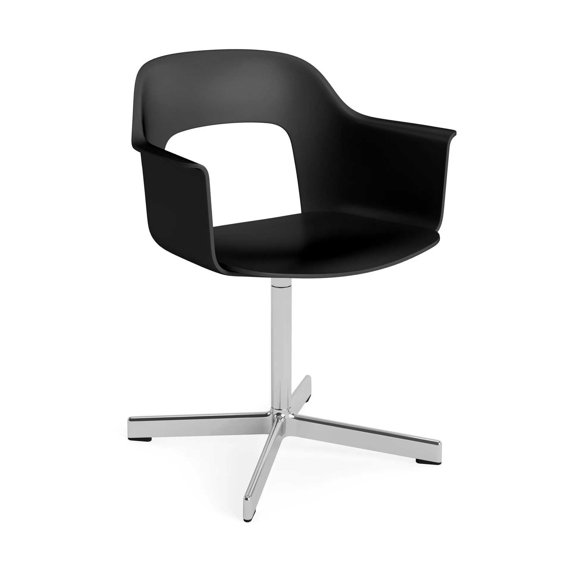 Layout fauteuil 231 kantoorstoel, Black-gepolijst aluminium 4-star draaivoet HAY