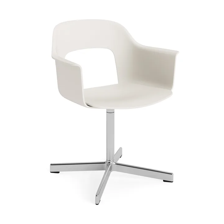 Layout fauteuil 231 kantoorstoel - Cream white-gepolijst aluminium 4-ster draaivoet - HAY