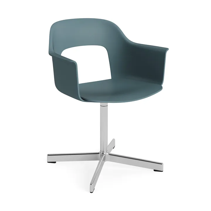 Layout fauteuil 231 kantoorstoel - Ocean-polered aluminium 4 star swivel base - HAY