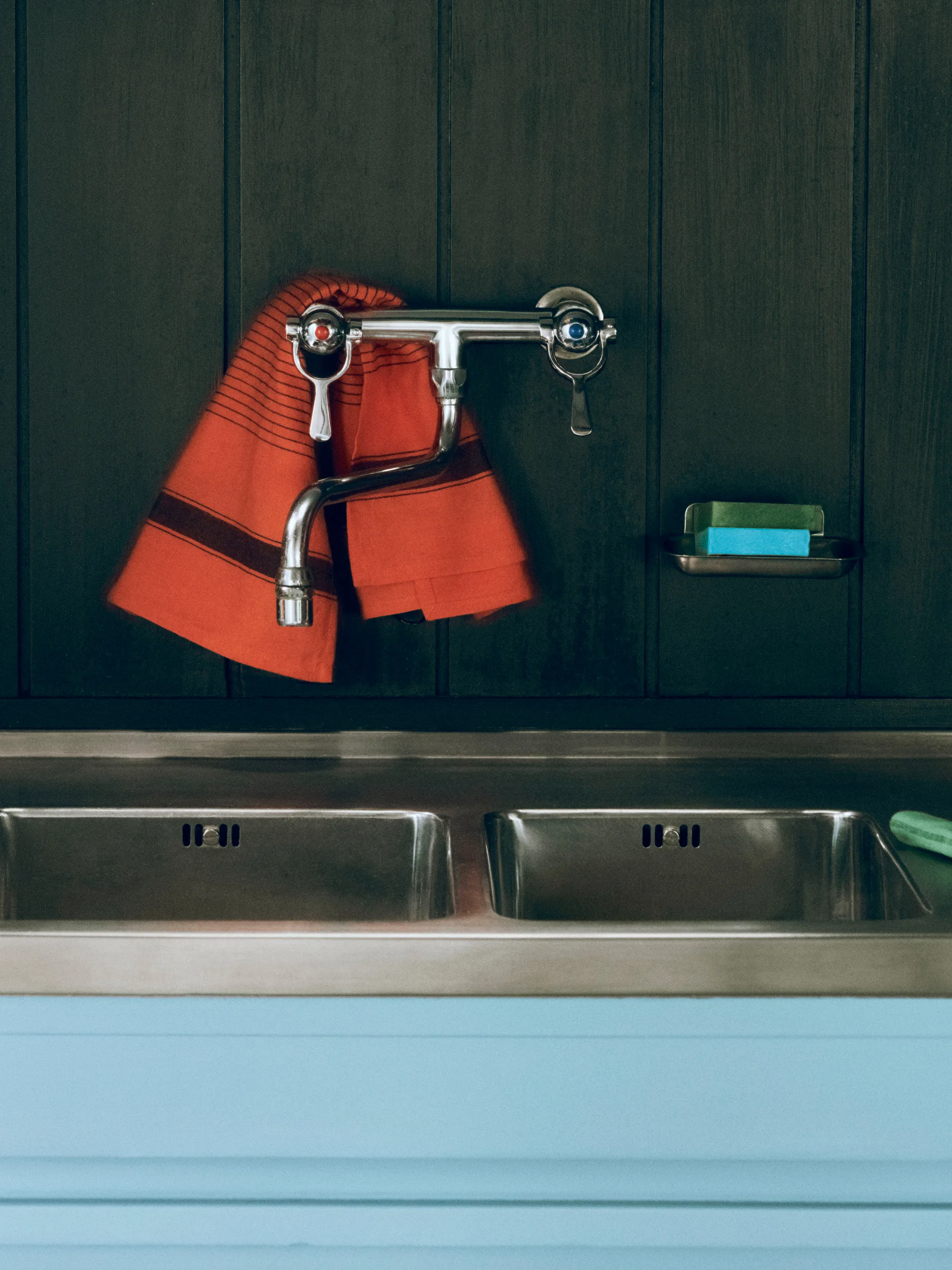 Linear keukenhanddoek 52x80 cm, Warm red HAY