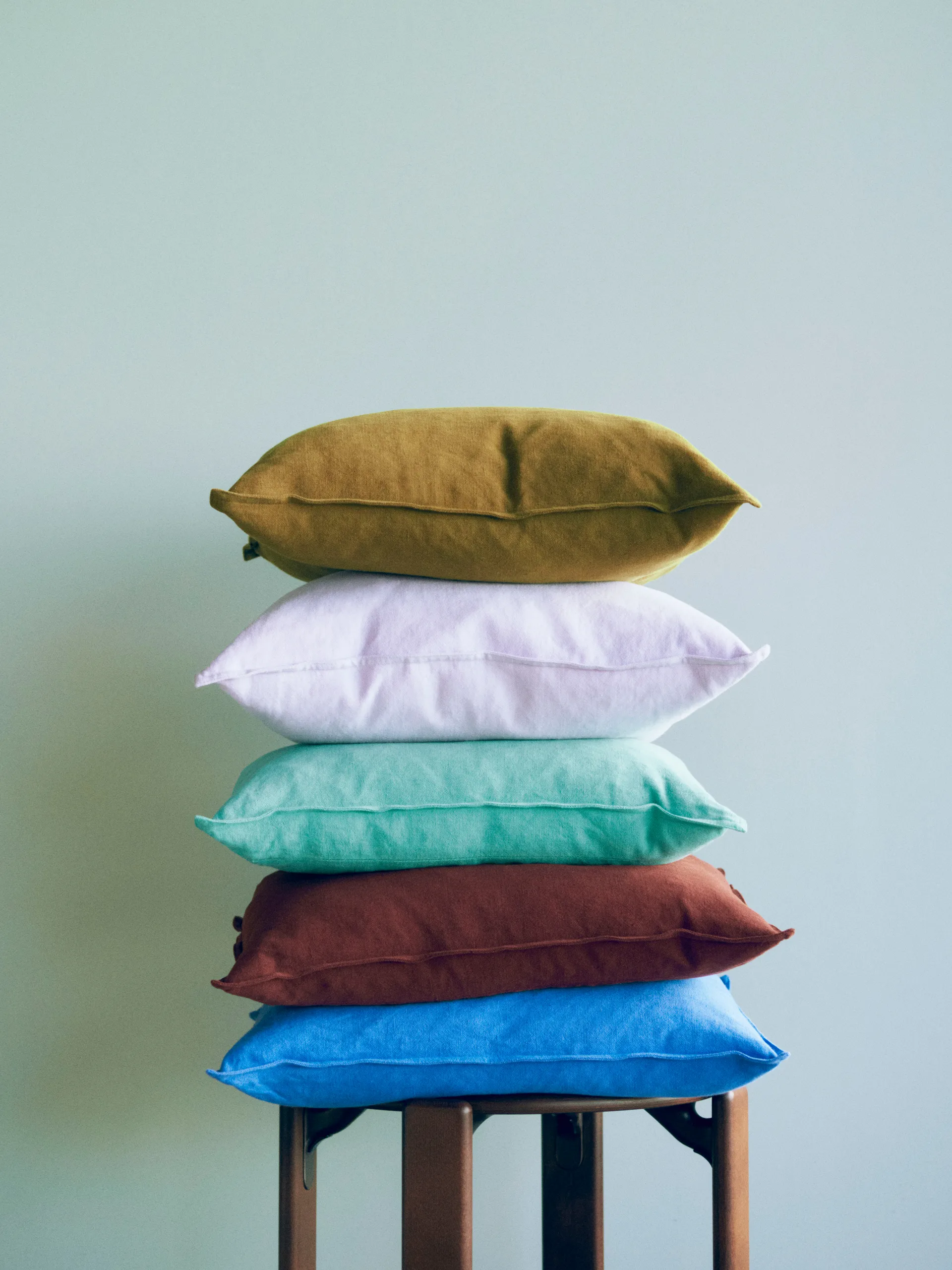 Linen kussen 50x50 cm, Emerald green HAY