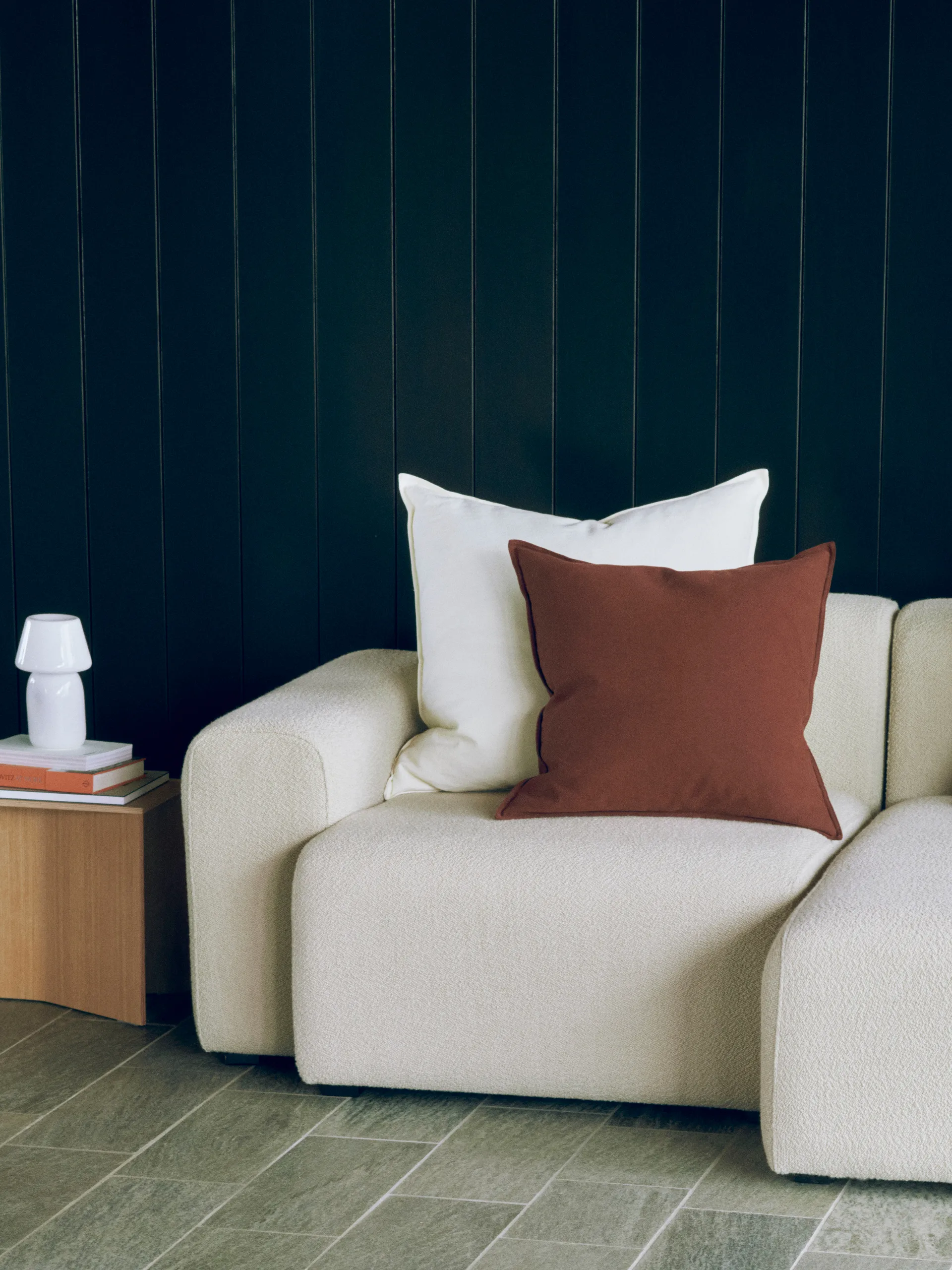 Linen kussen 50x50 cm, Iron red HAY