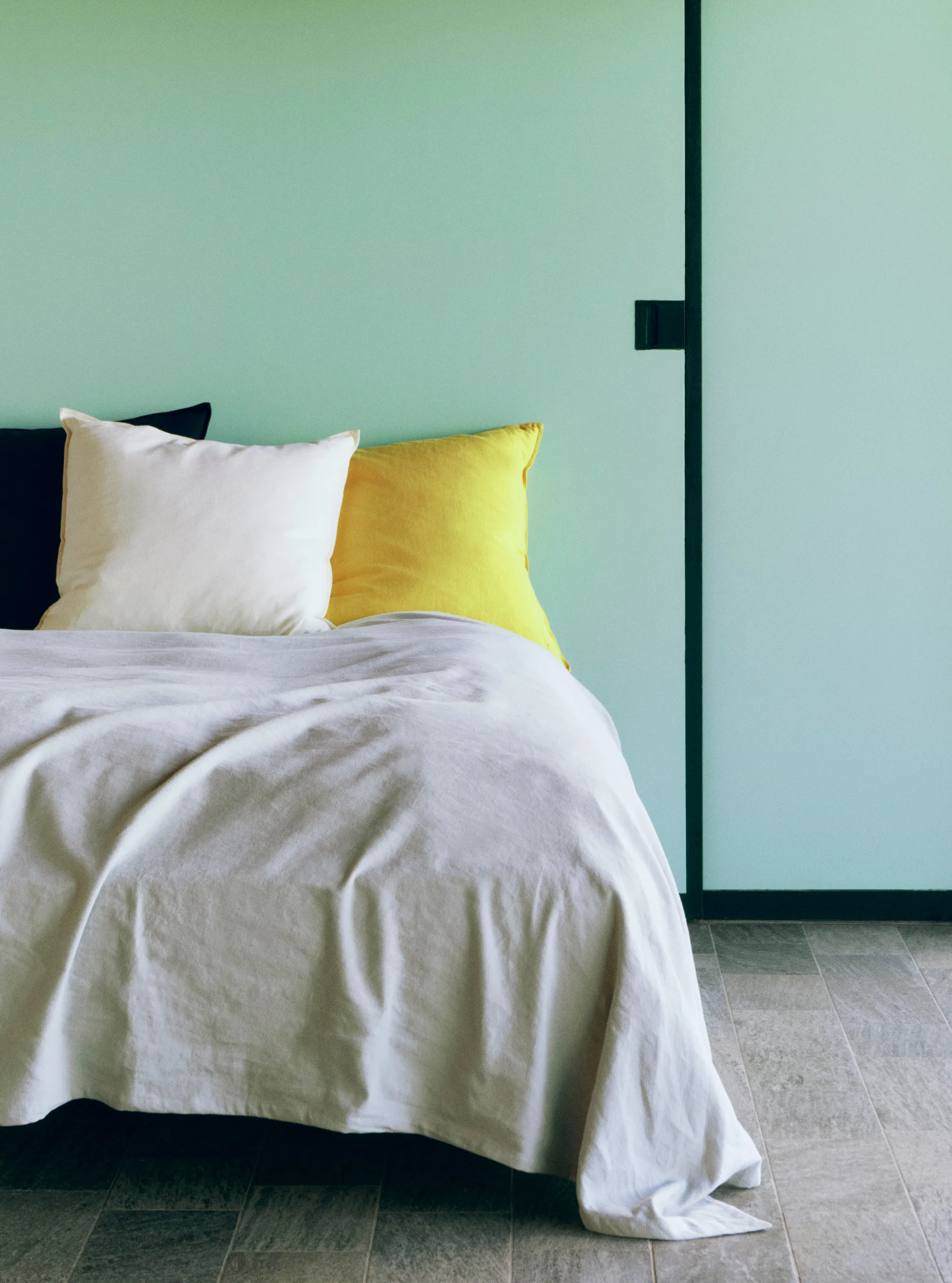 Linen sprei 240x260 cm, Sky grey HAY