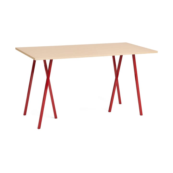 Loop Stand eettafel 87,5x180 cm - Maroon red-clear lacq. oak - HAY
