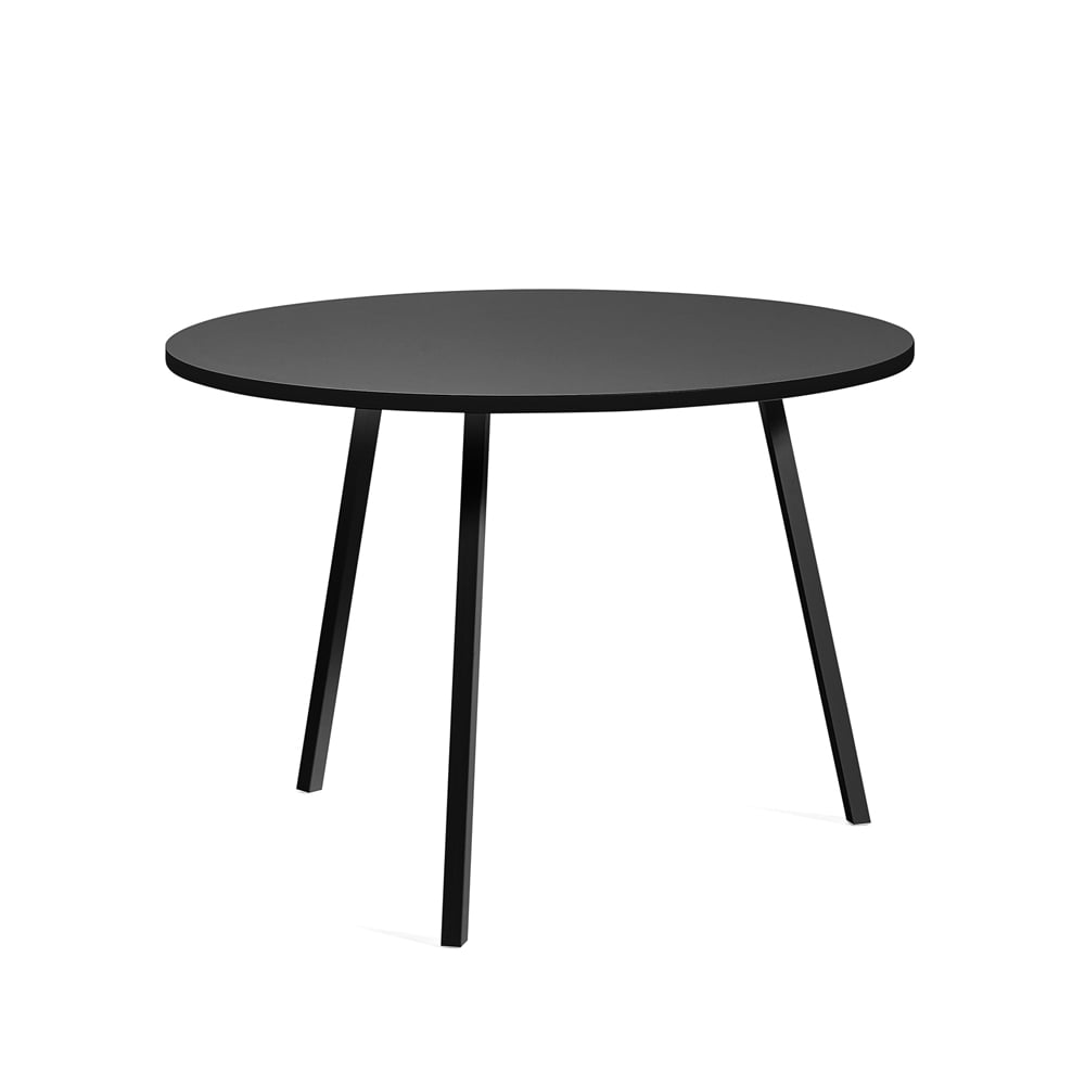 HAY Loop Stand eettafel rond Black linoleum-black, o105 cm