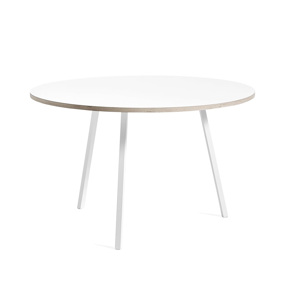HAY Loop Stand eettafel rond White laminate-white, o120 cm