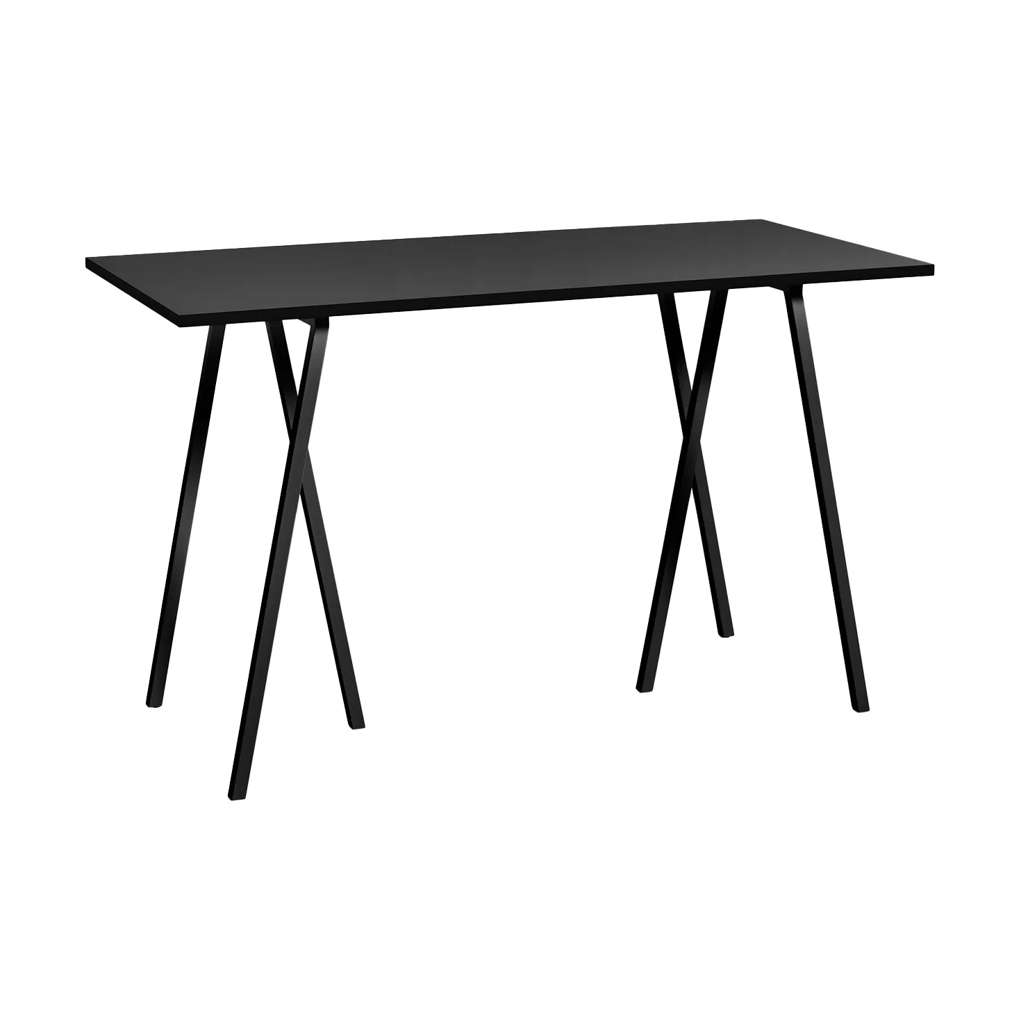 Loop Stand incl. support bartafel 77,5x160 cm, Black-black linoleum-black ash HAY