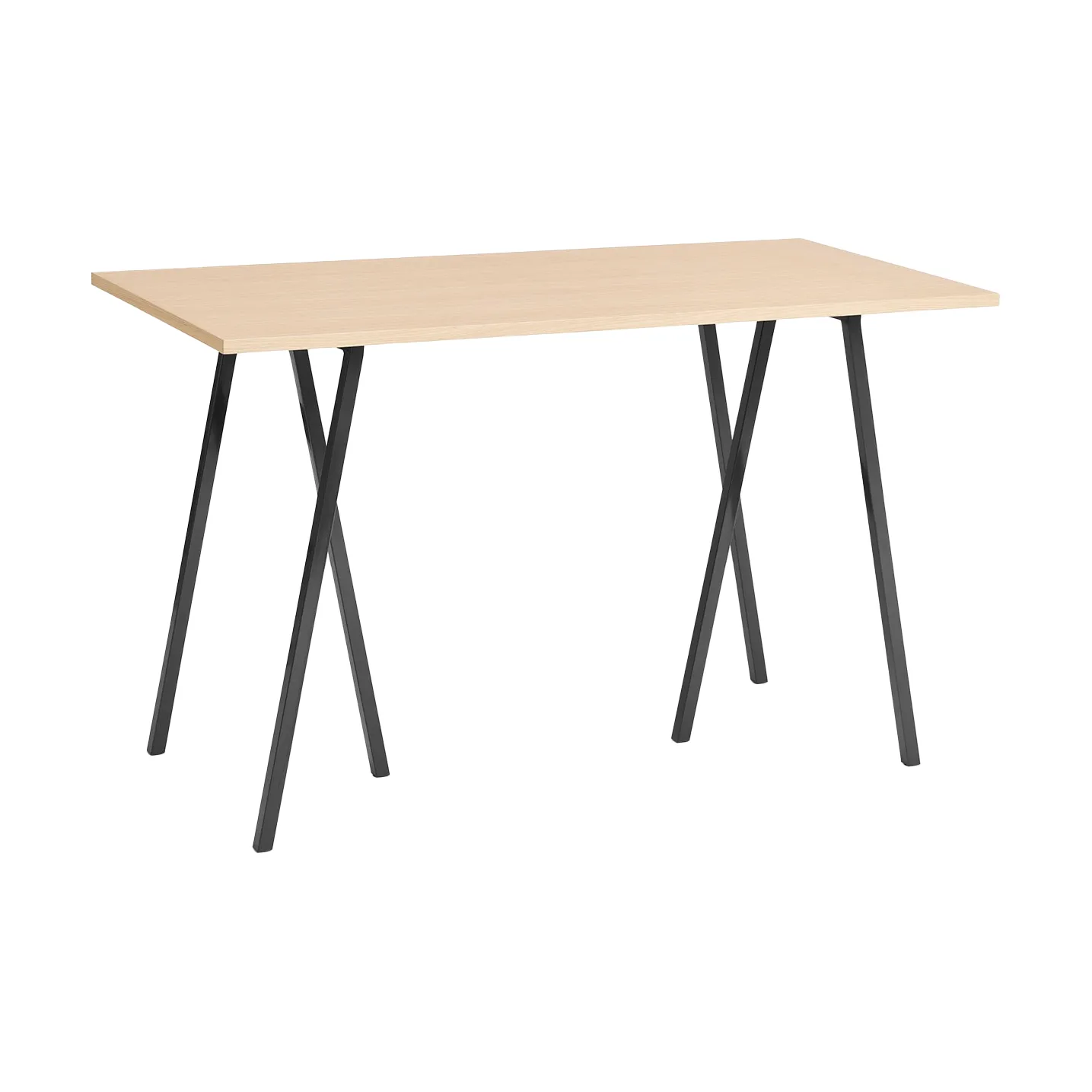 Loop Stand incl. support bartafel 77,5x160 cm, Black-clear lacq. oak HAY