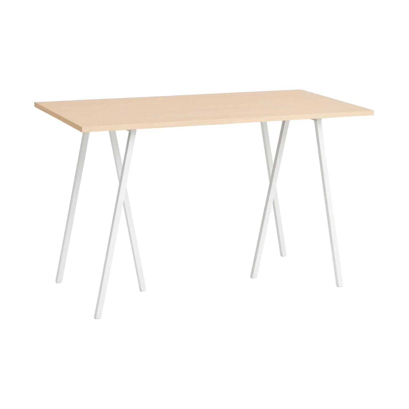 Loop Stand incl. support bartafel 77,5x160 cm, White-clear lacq. oak HAY