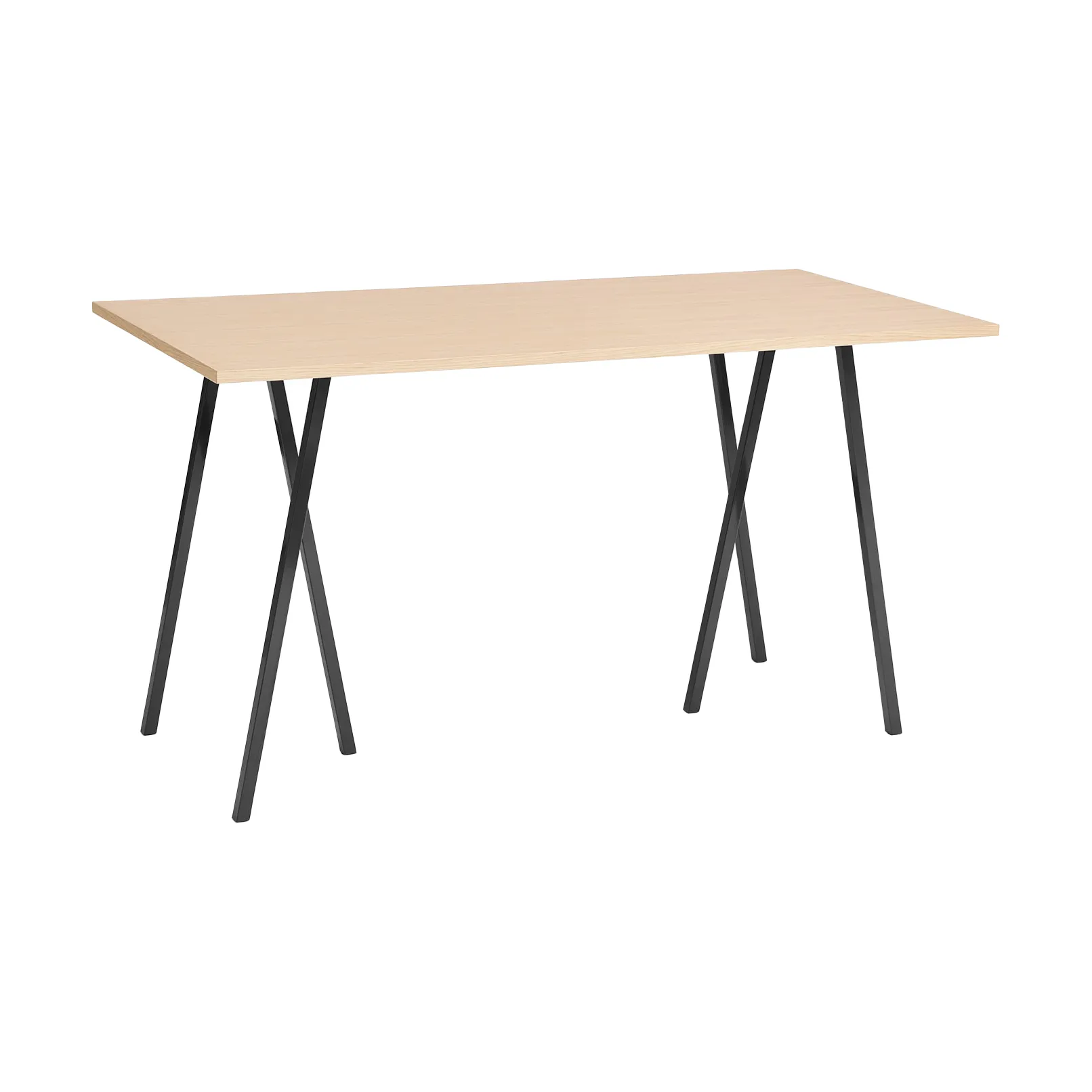 Loop Stand incl. support bartafel 87,5x180 cm, Black-clear lacq. oak HAY