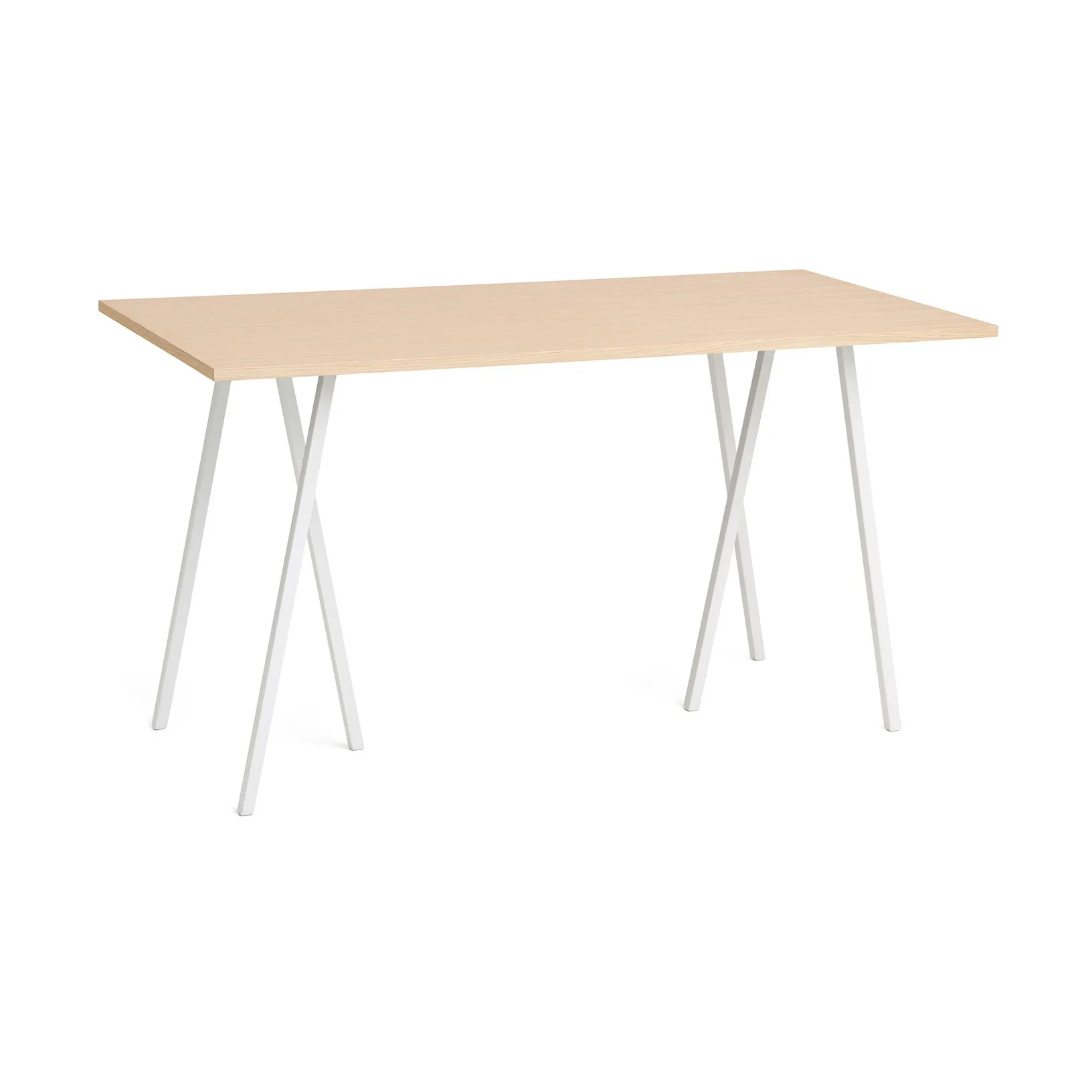 Loop Stand incl. support bartafel 87,5x180 cm, White-clear lacq. oak HAY