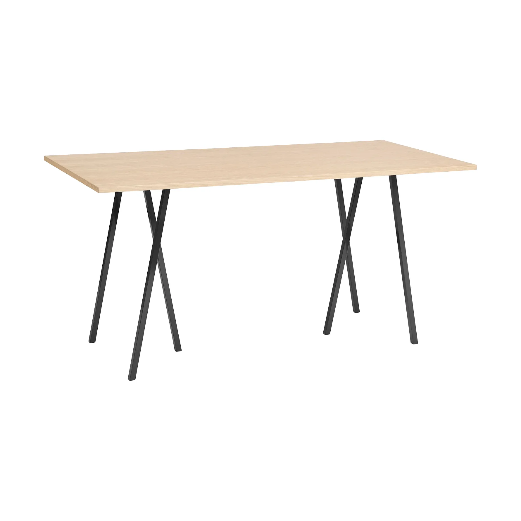 Loop Stand incl. support bartafel 92,5x200 cm, Black-clear lacq. oak HAY