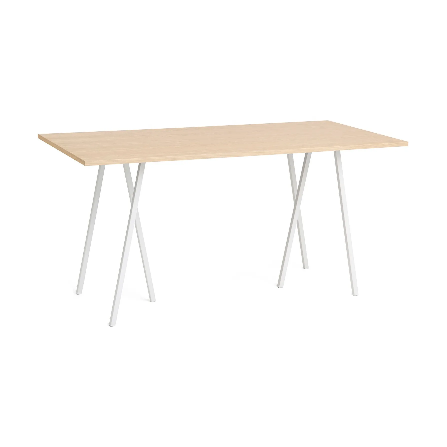 Loop Stand incl. support bartafel 92,5x200 cm, White-clear lacq. oak HAY