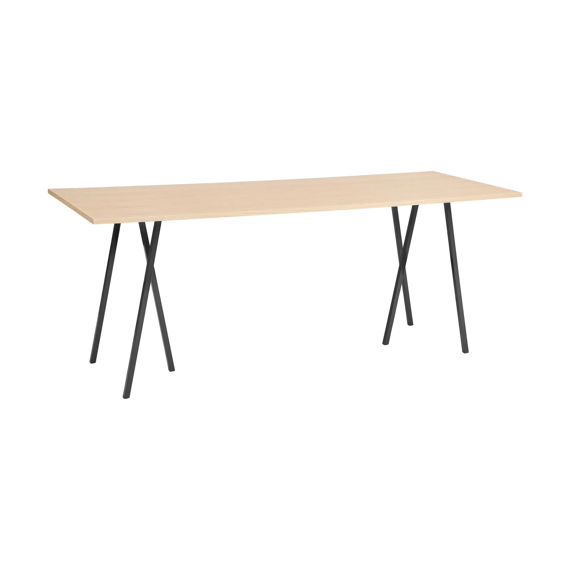 Loop Stand incl. support bartafel 92,5x250 cm, Black-clear lacq. oak HAY