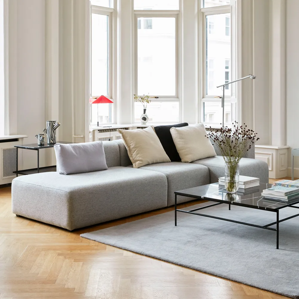 Mags modulaire bank, Stof Hallingdal 130 grijs – links HAY