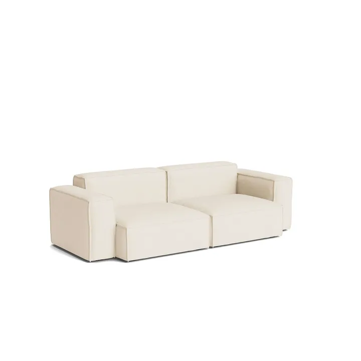 Mags Soft Low Armrest bank 2,5-zits combinatie 1 - Turf cream, afneembare bekleding - HAY