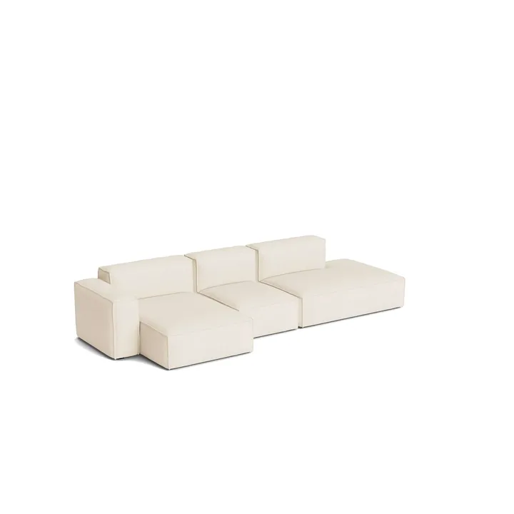 Mags Soft Low Armrest bank 2,5-zits combinatie 3 - Turf cream, linksgeplaatst, afneembare bekleding - HAY