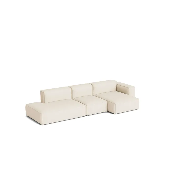 Mags Soft Low Armrest bank 2,5-zits combinatie 3 - Turf cream, rechtsgeplaatst, afneembare bekleding - HAY