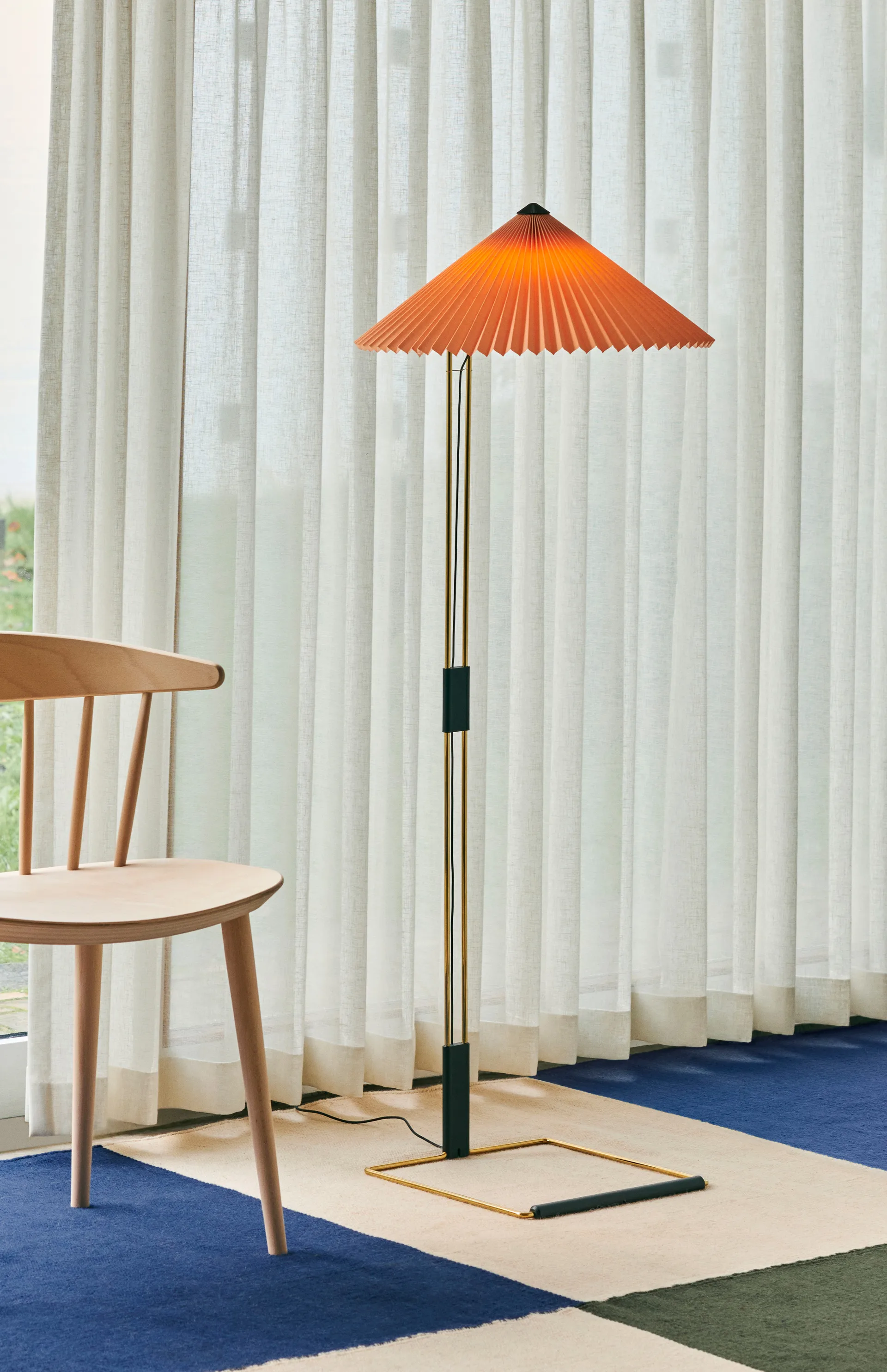 Matin floor vloerlamp 129 cm, Yellow HAY