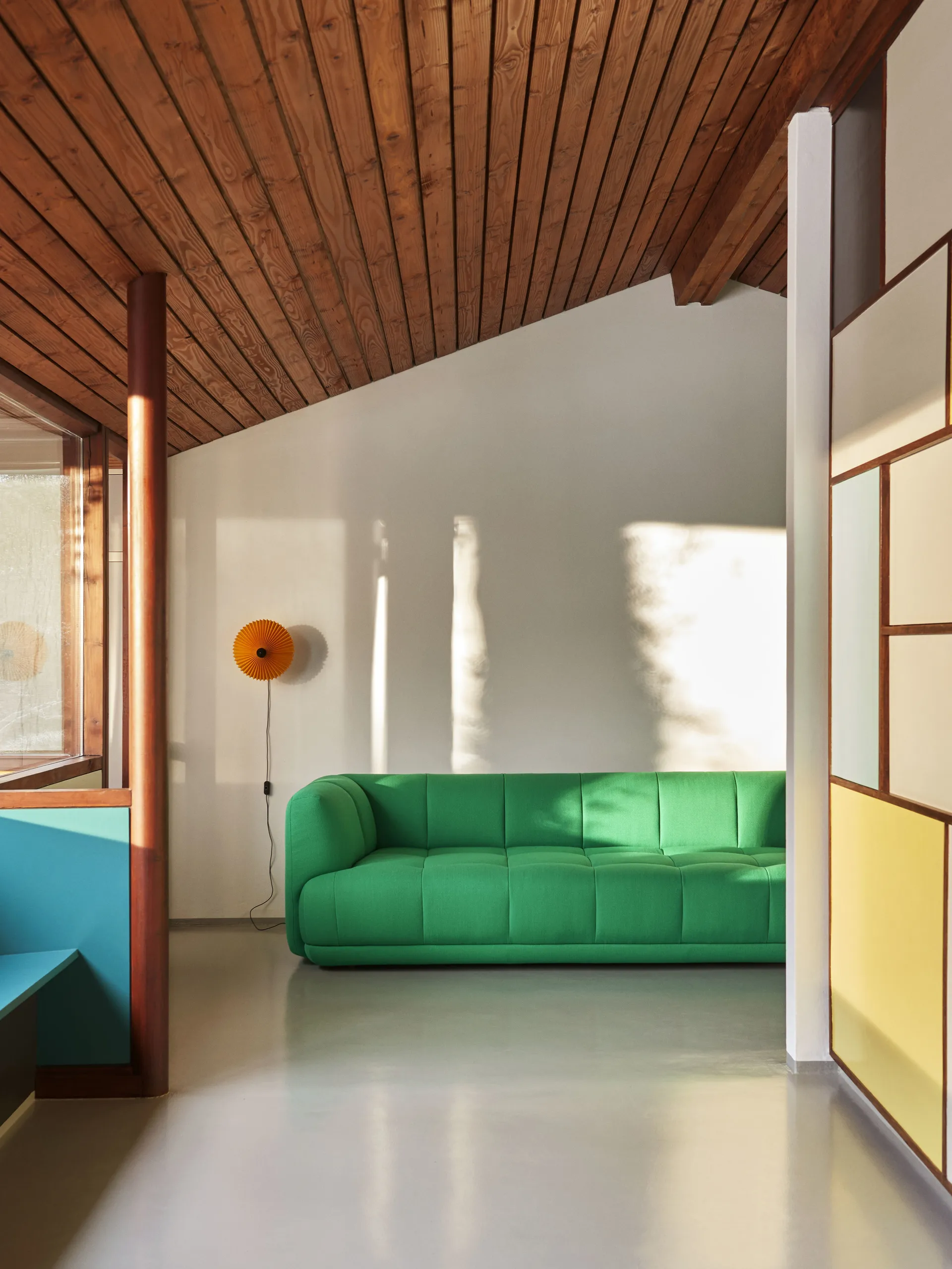 Matin wall muurlamp Ø30 cm, Yellow shade HAY